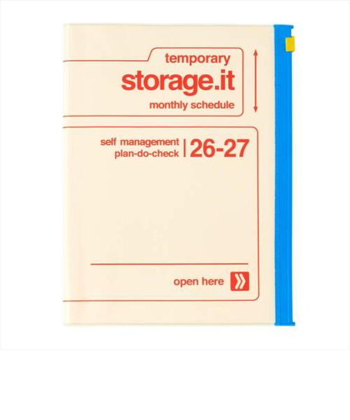 【2026年3月始まり】　マークス（MARK'S）　ストレージイット　ビビッド　A5　マンスリーブロック　26SDR-H03-IV　アイボリー　月曜始まり
