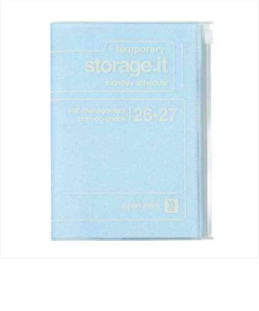 【2026年3月始まり】　マークス（MARK'S）　ストレージイット　シャーベット　B6変型　マンスリーブロック　26SDR-CMU02-BL　ソーダ　月曜始ま