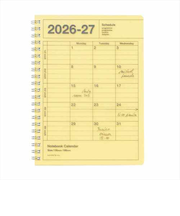 【2026年4月始まり】　マークス（MARK’S）　ノートブックカレンダー　Ｓ　縦型　マンスリーブロック　26SDR-NB11-YE　イエロー　月曜始まり