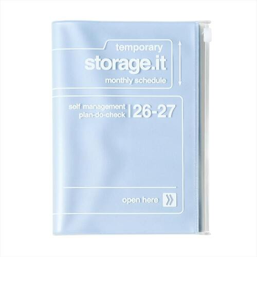 【2026年3月始まり】　マークス（MARK'S）　ストレージイット　B6変型　マンスリーブロック　26SDR-CMU01-BL　ブルー　月曜始まり