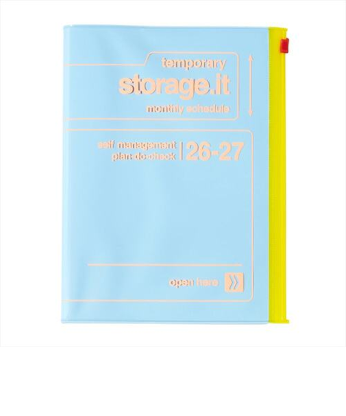 【2026年3月始まり】　マークス（MARK'S）　ストレージイット　ビビッド　A5　マンスリーブロック　26SDR-H03-BL　ブルー　月曜始まり