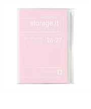 【2026年3月始まり】　マークス（MARK'S）　ストレージイット　テクスチャー　B6変型　マンスリーブロック　26SDR-CMU03-PK　ピンク　月曜始ま