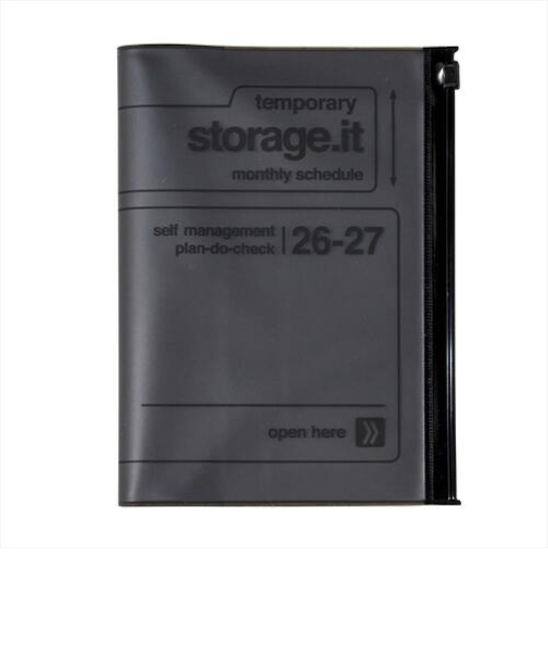 【2026年3月始まり】　マークス（MARK'S）　ストレージイット　B6変型　マンスリーブロック　26SDR-CMU01-BK　ブラック　月曜始まり