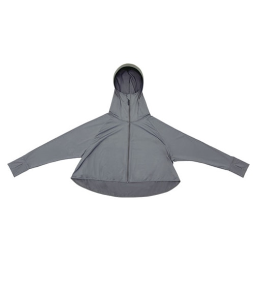 コジット　サンブロックラボ爽壁　フェイスUVパーカー　チャコールグレー