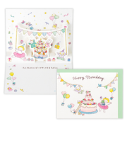 ホールマーク（Hallmark）　立体カード　誕生お祝い　仲良しともだち　パーティーガーランド