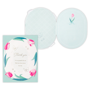 ホールマーク（Hallmark）　二つ折りカード　ありがとう　ダイカット　チューリップフレーム