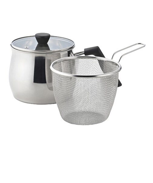 【お買い得】　ナリック　マルチポット　17cm　ストレーナー付　HC－147　IH　対応