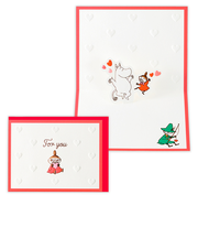 ホールマーク（Hallmark）　立体カード　多目的　ムーミン　リトルミイ　エンボスハート