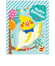 ホールマーク（Hallmark）　　オルゴールカード　誕生お祝い　動くとり