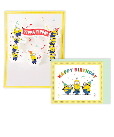 ホールマーク（Hallmark）　立体ミニカード　誕生お祝い　ミニカード　ミニオンズ　ミニオン　パーティー