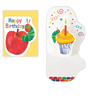 ホールマーク(Hallmark) 立体ミニカード 誕生お祝い ミニカード はらぺこあおむし ダイカット バースデーリンゴ