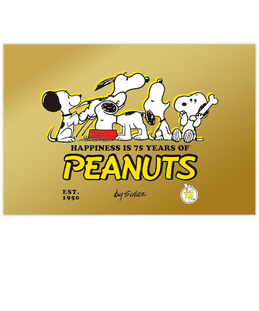 ホールマーク（Hallmark）　ポストカード　PEANUTS　コミック生誕75周年　スヌーピー　75周年ポーズ