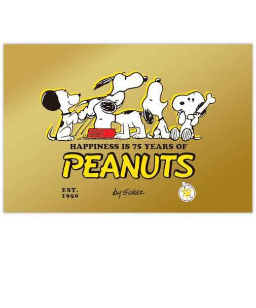 ホールマーク（Hallmark）　ポストカード　PEANUTS　コミック生誕75周年　スヌーピー　75周年ポーズ