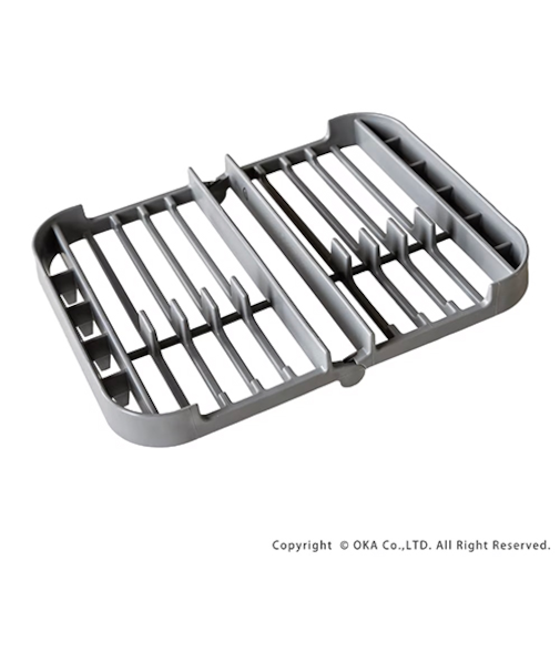 オカ（OKA）　プリスベイス（PLYS　base）　水切りラック　グレー