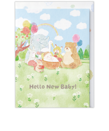 ホールマーク（Hallmark）　立体カード　赤ちゃん誕生お祝い　846152　お祝いのこうのとり