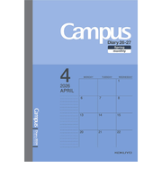 【2026年4月始まり】　コクヨ（KOKUYO）　キャンパスダイアリー　A5　マンスリーブロック　ニ-CMB-A5-264　ブルー　月曜始まり