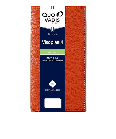 【2026年4月始まり】　クオバディス（QUO　VADIS）　ビソプラン4　クラブ　定形外　マンスリーブロック　アプリコット　日曜始まり