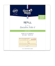【2026年4月始まり】　クオバディス（QUO　VADIS）　エグゼクティブノート4　レフィル　定形外　ウィークリーバーチカル