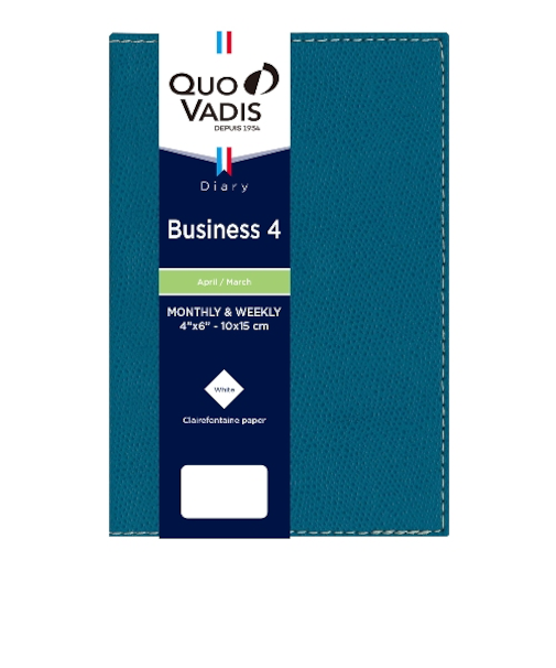 【2026年4月始まり】　クオバディス（QUO　VADIS）　ビジネス4　クラブ　A6変型　ウィークリーバーチカル　ブループラッセ　月曜始まり