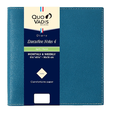 【2026年4月始まり】　クオバディス（QUO　VADIS）　エグゼクティブノート4　クラブ　定形外　ウィークリーバーチカル　ブループラッセ