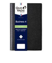 【2026年4月始まり】 クオバディス(QUO VADIS) ビジネス4 アンパラ A6変型 ウィークリーバーチカル ブラック 月曜始まり