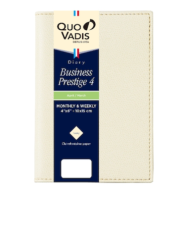 【2026年4月始まり】　クオバディス（QUO　VADIS）　ビジネスプレステージ4　クラブ　A6変型　ウィークリーバーチカル　ブループラッセ　月曜始まり