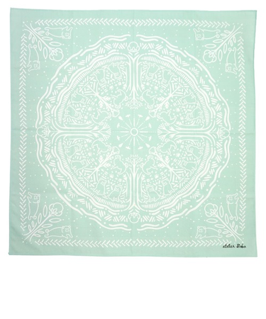 【お買い得】　アトリエボボ　大判ハンカチ　壁画dog　ミント