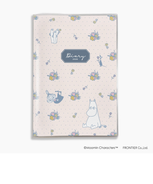 【2026年3月始まり】　フロンティア　MOOMIN　スケジュールブック　A5　マンスリーブロック　MM69071　Flower　月曜始まり