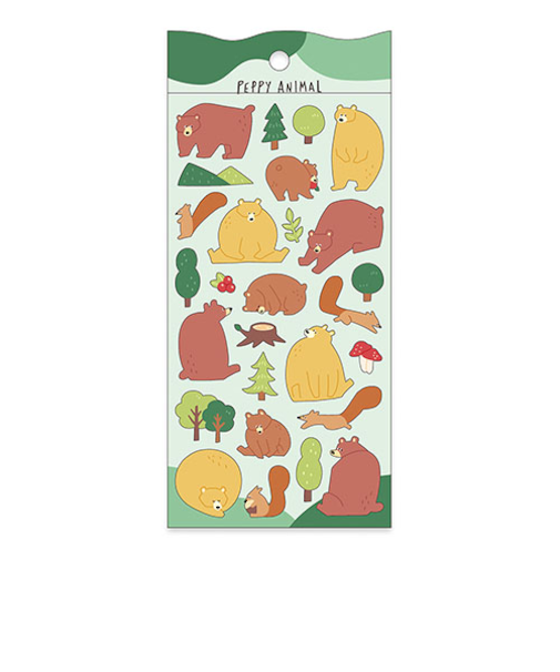 マインドウェイブ　ペピーアニマルステッカー　82116　くま