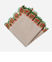 近沢レース店 シーズンタオルハンカチ ピッツァ ベージュ