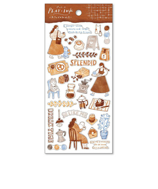 マインドウェイブ　プレインクステッカー　81855　カフェでのひとと