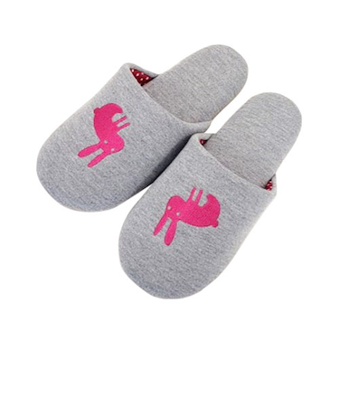 アニマルシルエット　スリッパ　M　ピンク