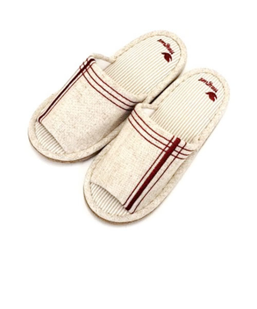 洗えるスリッパ　ナチュラルクロス　M　レッド