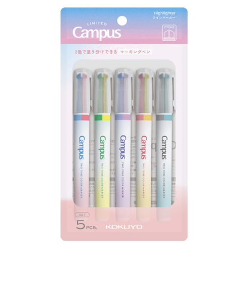 コクヨ（KOKUYO）　キャンパス　マーキングペン　5色セット　PM-MT100-L4-5S　【数量限定】