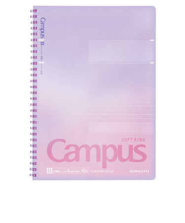 コクヨ（KOKUYO）　キャンパス　ソフトリングノート　セミB5　B罫ドット　ス-S111BT-L5-LV　トワイライトパープル　【数量限定】