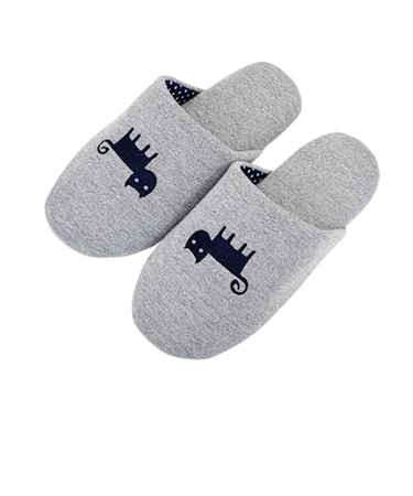 アニマルシルエット　スリッパ　L　ネイビー