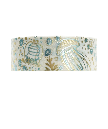 シール堂　きらぴかマスキングテープ　星アカリ　Jellyfish　ks-dt-30027