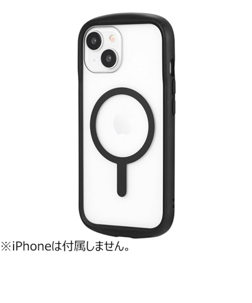 【iPhone15／14】　ルプラスネクスト（LEPLUS　NEXT）　高速充電対応・耐衝撃ハイブリッドケース　「Cleary　charge」　ブラック