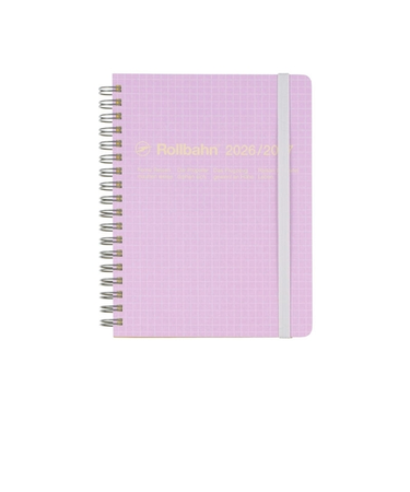 【2026年3月始まり】　デルフォニックス（DELFONICS）　ロルバーンダイアリー　スコラ　L　マンスリーブロック　360005_440　ライトパープル　月