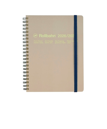 【2026年3月始まり】　デルフォニックス（DELFONICS）　ロルバーンダイアリー　A5　マンスリーブロック　360003_191　グレージュ　月曜始まり