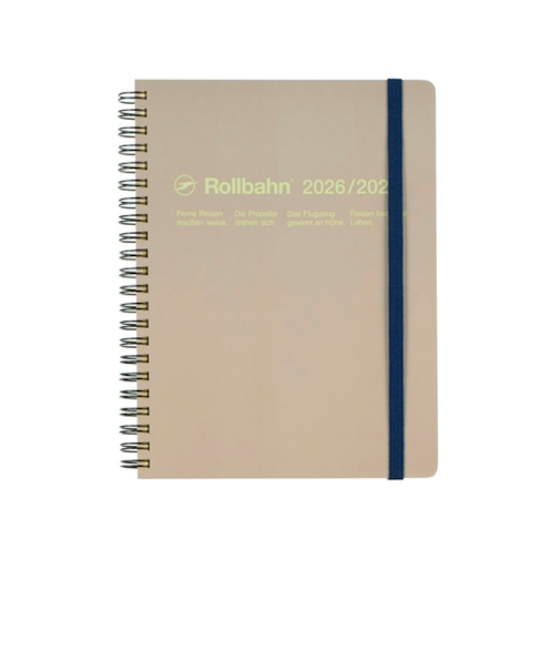 【2026年3月始まり】　デルフォニックス（DELFONICS）　ロルバーンダイアリー　A5　マンスリーブロック　360003_191　グレージュ　月曜始まり