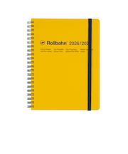 【2026年3月始まり】　デルフォニックス（DELFONICS）　ロルバーンダイアリー　A5　マンスリーブロック　360003_184　イエロー　月曜始まり