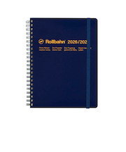 【2026年3月始まり】 デルフォニックス(DELFONICS) ロルバーンダイアリー A5 マンスリーブロック 360003_428 ダークブルー 月曜始まり