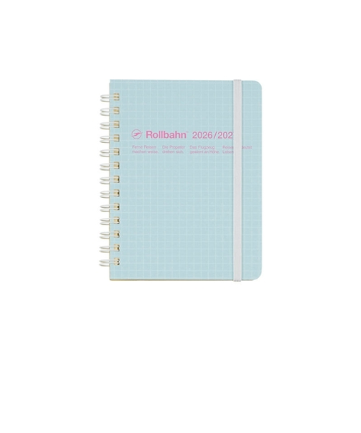 【2026年3月始まり】　デルフォニックス（DELFONICS）　ロルバーンダイアリー　スコラ　M　マンスリーブロック　360004_360　ライトブルー　月曜