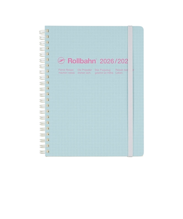 【2026年3月始まり】　デルフォニックス（DELFONICS）　ロルバーンダイアリー　スコラ　A5　マンスリーブロック　360006_360　ライトブルー　月