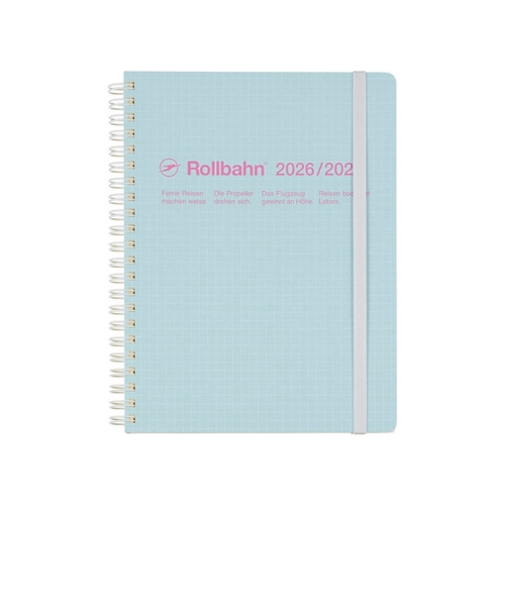 【2026年3月始まり】　デルフォニックス（DELFONICS）　ロルバーンダイアリー　スコラ　A5　マンスリーブロック　360006_360　ライトブルー　月