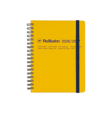 【2026年3月始まり】　デルフォニックス（DELFONICS）　ロルバーンダイアリー　L　マンスリーブロック　360002_184　イエロー　月曜始まり