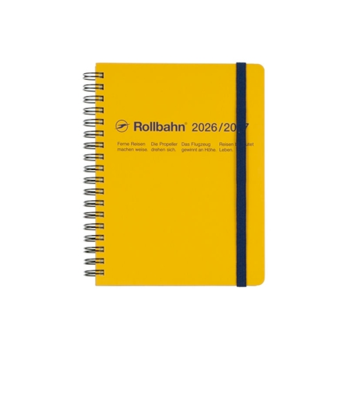 【2026年3月始まり】　デルフォニックス（DELFONICS）　ロルバーンダイアリー　L　マンスリーブロック　360002_184　イエロー　月曜始まり