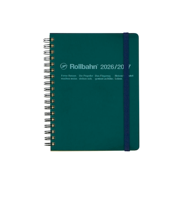 【2026年3月始まり】　デルフォニックス（DELFONICS）　ロルバーンダイアリー　L　マンスリーブロック　360002_288　ダークグリーン　月曜始まり