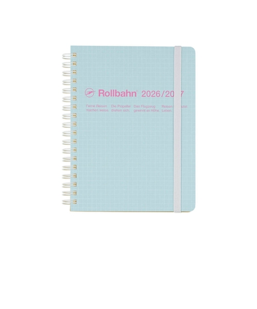 【2026年3月始まり】　デルフォニックス（DELFONICS）　ロルバーンダイアリー　スコラ　L　マンスリーブロック　360005_360　ライトブルー　月曜